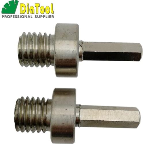 SHDIATOOL 2pieces/set Connection Converter for Adapter 5/8"-11 Male thread to 3/8 Hexagon Shank