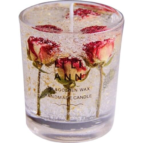 Glass Cylinders Candle Red Rose Essential Oil Modern Candle Art Holiday Birthday Gift Decoracao Casa Home Decoration EB50LZ