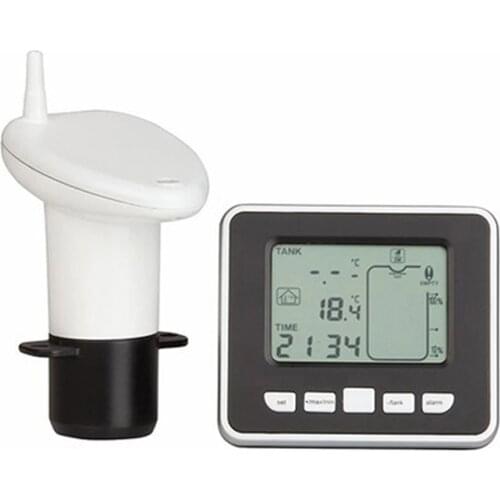 TS-FT002 ultrasonic Water Tank Level Meter Liquid Depth Level Meter Sensor with Temperature Display Water Level Gauge Time Alarm