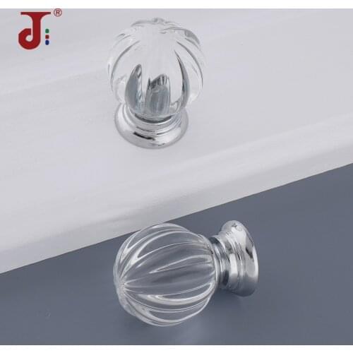 SIngle Hole Pumpkin Ball Crystal Shake Wardrobe Cabinet Drawer Handle Furniture Accessories Cupboard Pull Kitchen Handles