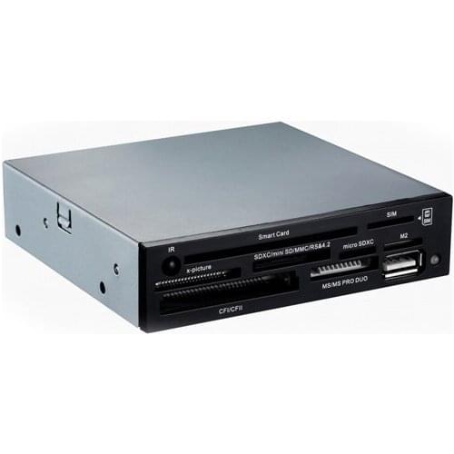 Internal SIM / ID Card Reader TooQ TQR-202B 3½" USB 2.0 Micro SD/M2 480 Mbps Black