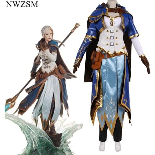 WOW Jaina Proudmoore Cosplay Performance Costume Halloween Carnival Cosplay Full Costume Accessories