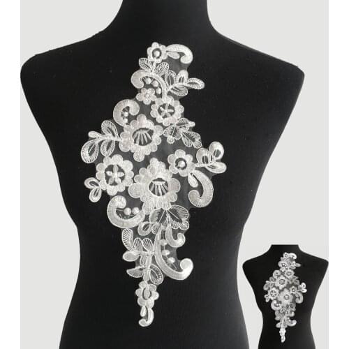 High Quality Organza Embroidered Venise Lace Neckline Collar Embellishment Sewing Applique Trims Sewing Supplies Scrapbooking