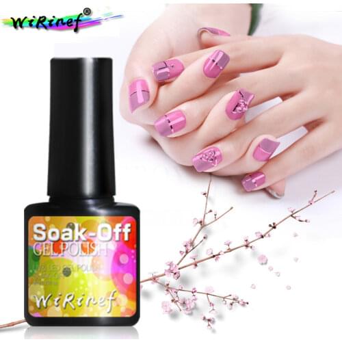 WiRinef 18 Colors 8ml UV&LED Nail Polish Gel Nail Matte Top Coat Nail Art Manicure Gel 2pcs Nail Lacquer