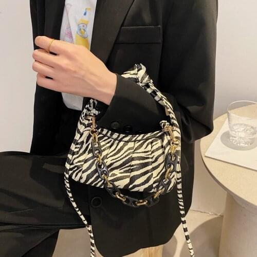 Zebra pattern mini bag women 2021 new fashion hit color one-shoulder portable trendy ladies messenger bag