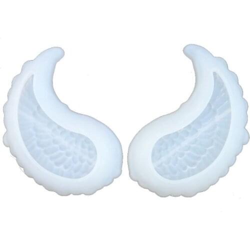1 Pair DIY Wing Tray Silicone Jewelry Resin Mold Shape Dishes Plate Mold Resin Casting Mold Jewelry Art Craft Tool W0YA