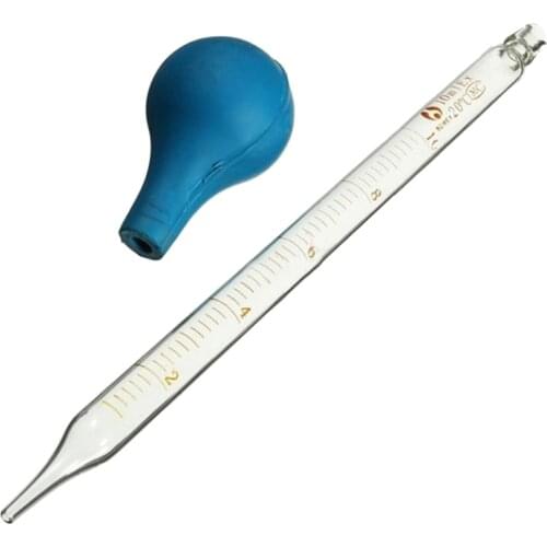 1pc Rubber Head Glass Dropper 10ml Rubber Head Glass Dropper Glass Pipette Lab Dropper Pipet With Scale For Lab Experiment