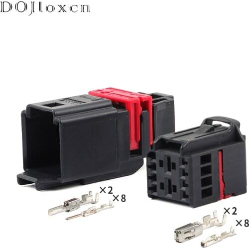 1/5/10/20/50Sets 10 Hole Car Black Connector 1563125-1 For Modified Wiring Harness Electric Tailgate Upgrade Plug 1563123-18-111