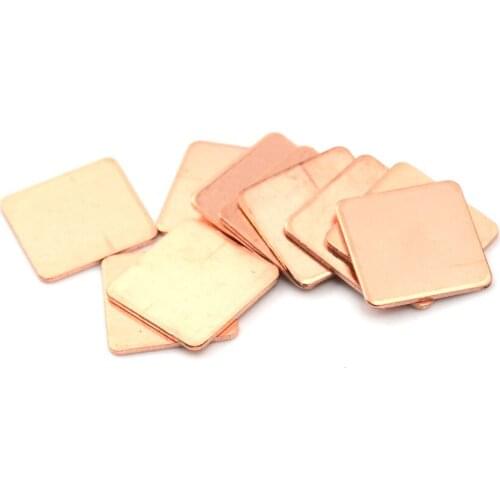 10PCS Copper Sheets Plate Strip Shim Thermal Pad Heatsink Sheets