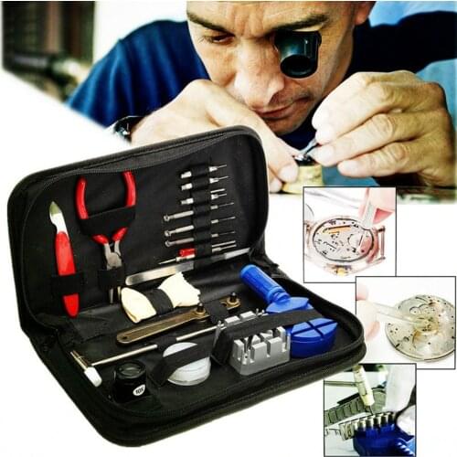 19pcs Watch Opener Remover Spring Bar Repair Pry Screwdriver Repair Tool Clock Watch Repair Tool Kit Watchmaker Tools Parts
