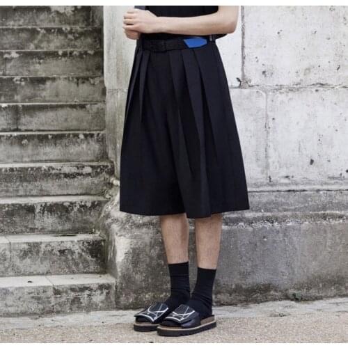 27-44 New 2017 Mens clothing GD Hair Stylist fashion big pleat wide leg pants loose trousers pants skirt plus size costumes