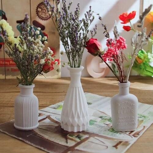 3D DIY aromatherapy gypsum mold vase flower arrangement silica gel mold Home decoration Vase mold Bottle silicone mold