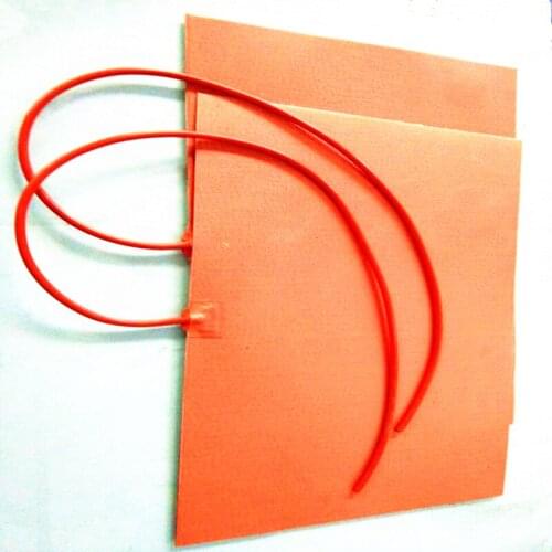 420*594*1.5mm 250C Heat Bed for 3d printer silicone rubber heater 220v 2000w adhesive 1side 1000mm lead wire from 594mm