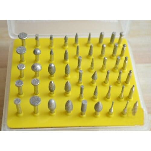 New 50PCS/set Samll Diamond grinding head Grinding wheel Bur grinder for Dremel Rotary Tools