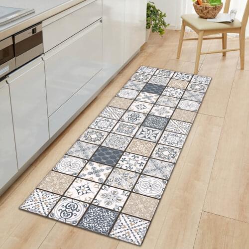Bohemia Kitchen Floor Carpet Mats Boho Anti-slip Door Entrance Mats Rugs Flannel Carpets for Living Room Bathroom Bedroom