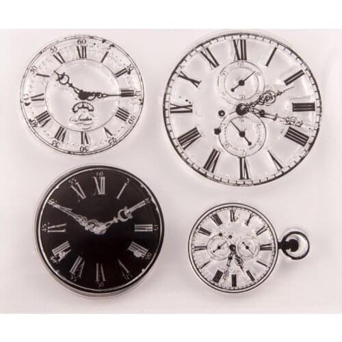 Clock CLEAR STAMPS DIY Scrapbooking Card Album Paper Craft Rubber Transparent Silicon Clear Stamp