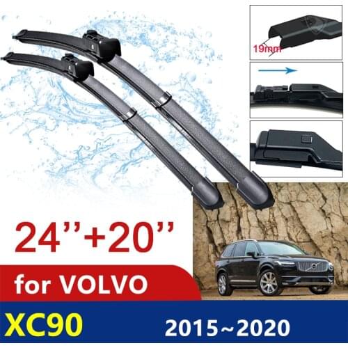 For VOLVO XC90 2015~2020 2016 2017 2018 2019 Car Wiper Blades Front Windscreen Windshield Wipers Car Accessories Stickers