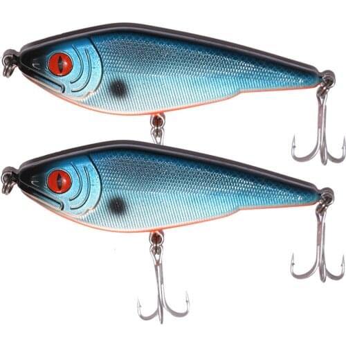 Free Fisher Jerkbait Fishing Hard lures SwimBaits 2pcs/set THUNDER JERK BAIT Floating for Sea Fishing