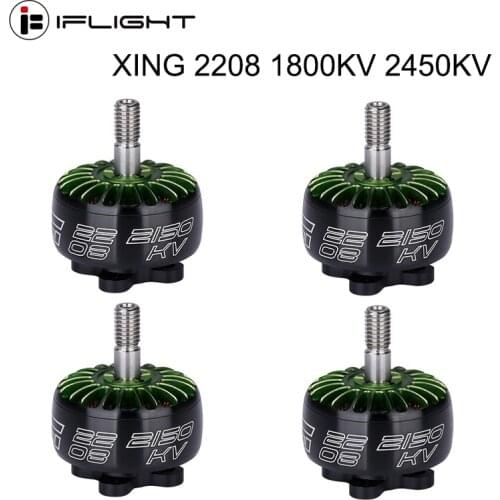 IFlight XING 2208 1800KV 2450KV Brushless Motor 2-6S W/ 4mm titanium alloy shaft for 5-6 inch Frame propeller FPV Racing Drone