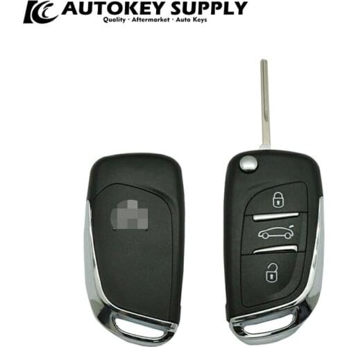 Modified ForCitroen Trunk 3 buttons Symbol with battery holder Key shell (Blade With Groove) AKCPF124