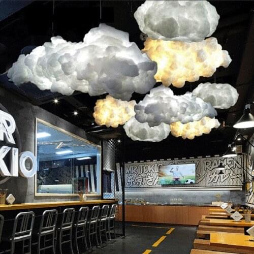 Creative Floating Clouds & Cotton Clouds E27 chandeliers Living Room Bedroom Study Room LampKTV Bar Restaurant Lighting fixture