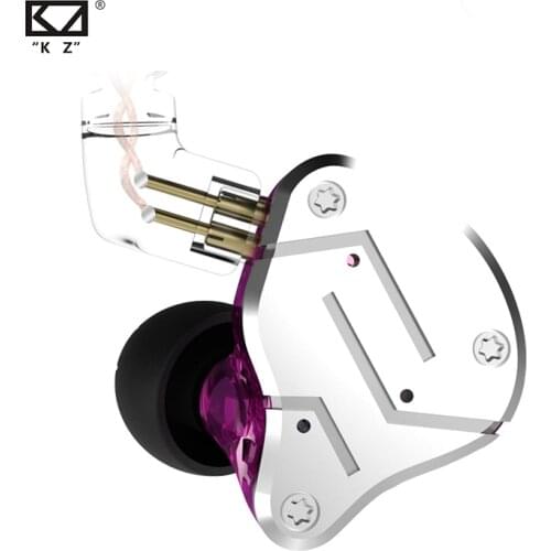 KZ ZSN 1DD+1BA Hybrid In Ear Monitor Noise Cancelling HiFi Music Earbuds Sports Stereo Bass Headset With Microphone