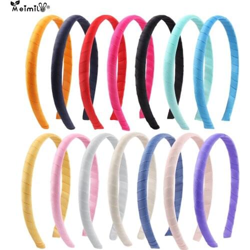 Meimile solid new girls headbands fasion children hair accessories colorful lovely headwear for kids candy style