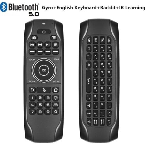 Bluetooth-compatible 5.0 Mini Keyboard G7BTS Backlit Gyroscope Go Learning Mouse Air Remote Control for Smart TV Portabl