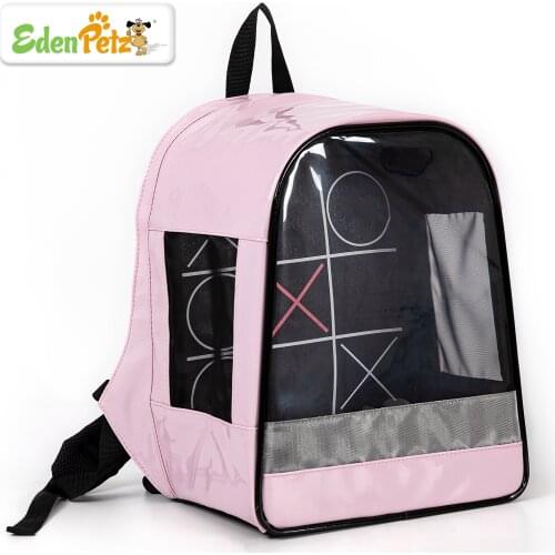 Fashion Pet Cat Dog Backpack Carrier Car Seat Bag Transport Transparent Breathable Airline Approved Double Shoulder Carrier