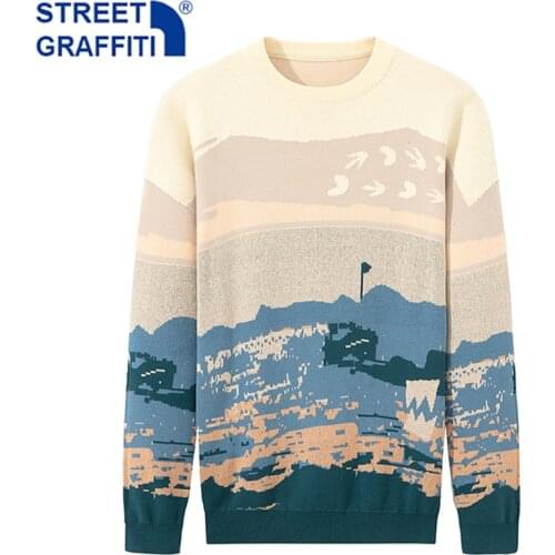 Men Autumn New Casual Cotton Hip Hop Sweater Pullovers Men Spring Fashion O-Neck Knitted Sweater Jumpers Streetwear Sweaters