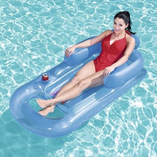 Inflatable Floating Row 161x84cm Outdoor Beach Pool Swimming Air Mattress Water Sports Party Lounge Bed For Kids and Adults