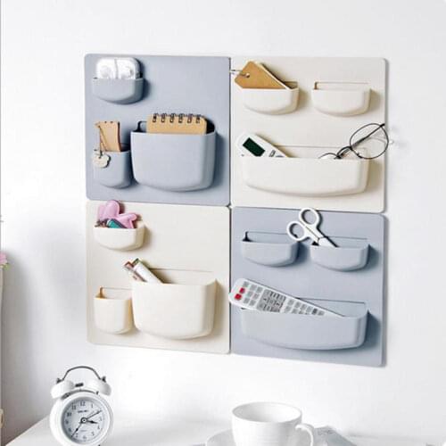 Home Sticky Wall-mounted Shelf Wall Storage Rack Free Punch Shelf Organizer Bathroom Accessories Kitchen Storage Hanging Rack