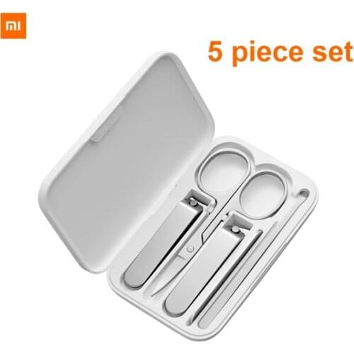 Original Xiaomi mijia 5pcs/set Manicure Nail Clippers Pedicure Set Portable Travel Hygiene Kit Stainless Steel Nail Cutter