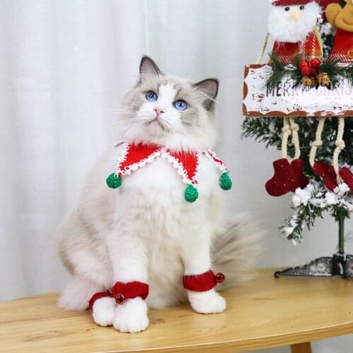 Christmas Pet Cat Dog Scarf Decoration Small Medium Large Dog Scarf Clothes Supplies Christmas Tree