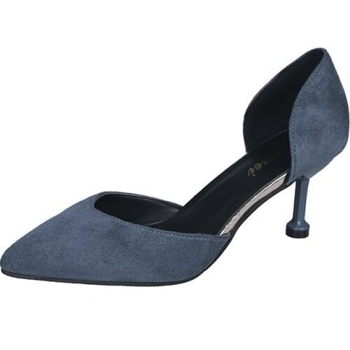 New fashion bow heels summer thin heels pointed toes shallow mouth single shoes sandals for women