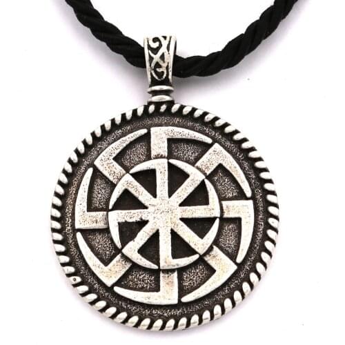 Slavic Kolovrat pendant Viking World Men Vintage Viking Sun Wheel Pendant Necklace Nordic Style Slavic Amulet Jewelry
