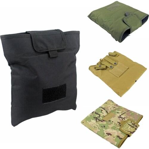 Tactical Molle Folding Dump Drop Magazine Pouch Airsoft Paintball Military Outdoor Hunting Tool Foldable Recovery Mag Bag