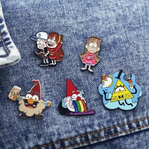 Creativity The Rainbow Enamel Pins Interesting Cartoon Metal Brooch Fashion Anime Badges Collecting Children Boutique Gift