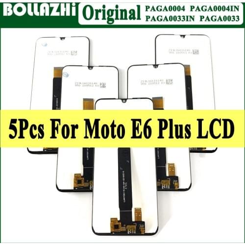 5 Piece/lot 6.1" Original For Motorola Moto E6 Plus LCD Display Touch Screen Sensor Digiziter Assembly Replace For Moto E6Plus