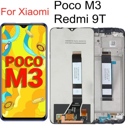 LCD For Xiaomi FOCO M3M2010J19CG LCD Display Touch Screen Assembly Replacement For Redmi 9T M2010J19SG, M2010J19SY LCD Display
