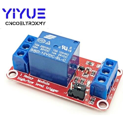 DC 12V 1 Channel Relay Module With Optocoupler Shield Board High And Low Level Trigger Power Supply Module For Arduino