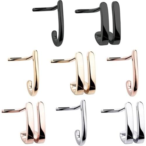 1Pcs 0.8*0.6cm Rose Gold Color Nose Studs Body Earring India Style Nose Studs Ring Fake Nose Ring Faux Piercing