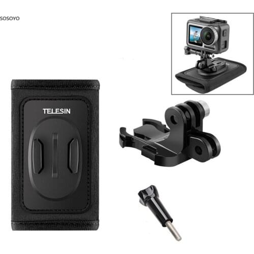 3 in1 Quick Release Backpack Clip Shoulder Strap Mount with dual head J-hook Set For Gopro 8 Dji Osmo Action Camera Accessories