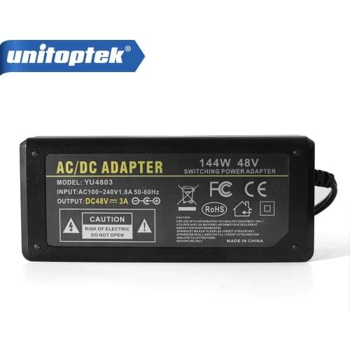 DC 48V 3A 144W TO AC 100V-240V Converter Adapter Switching Power Supply Charger DC 5.5mm US/EU/UK/AU
