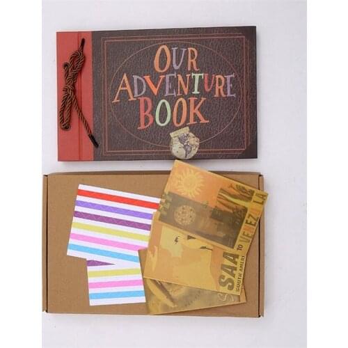 40 Pages Vintage Kraft Paper Sheets Card Adventure Book Photo Album Handmade DIY Photo foto Scrapbook Photo Album