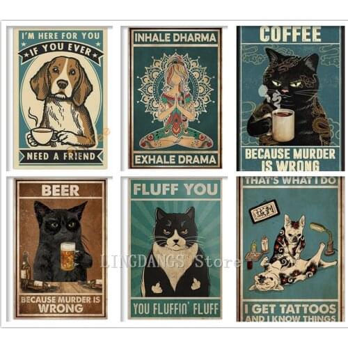 5d Diy Diamond Painting Animal Cat Dog Coffee Nordic Style Nordic Style Diamond Mosaic Embroidery Cross Stitch Kits Home Decor