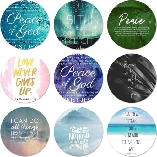 Bible verse Philippians Jesus Christ Christian Icons Pins Badge Decoration Brooches Metal Badges For Backpack Decoration