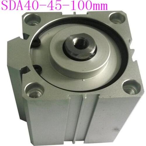 SDA40 Cylinder Compact SDA Series Bore 40mm Stroke 40-100mm Compact Air Cylinders Dual Action Air Pneumatic Cylinders