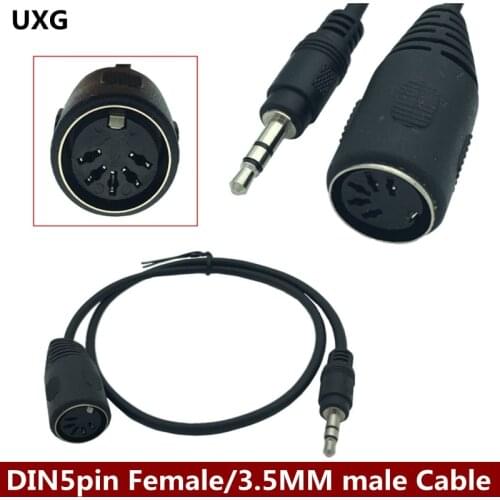 DIN 5pin to 3.5mm Cable 5Pin DIN Female to 3.5MM male SmartPhone AUX Headphone Stereo Jack Adapter Input Cable 0.5M 1M 1.5M