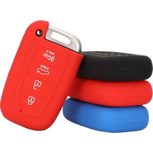 Jingyuqin New Remote 4 Buttons Smart Car Key Case Cover for Kia Soul Sportage Car Remote Smart Fob Cover Holder
